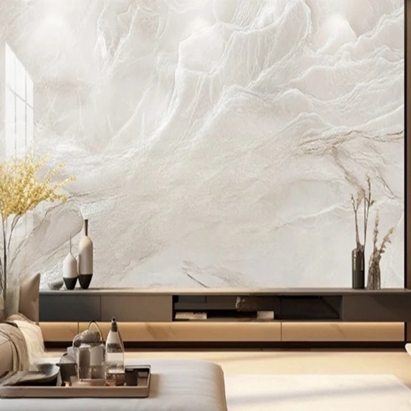 MU7814  Abstract Nordic Mural Hand-Painted Minimalist Design Wallpaper for Creative Living Room Bedroom Wall Background Décor