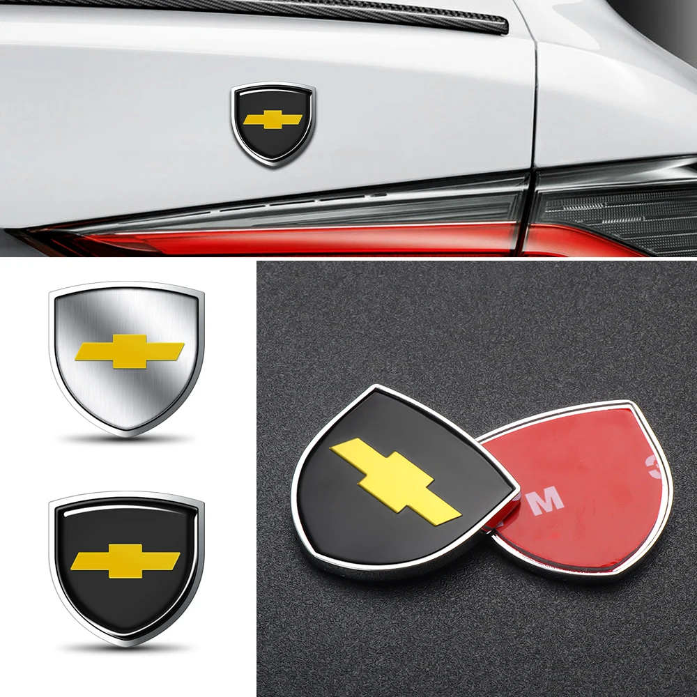 3D Metal Styling Body Fender Decoration Shield Stickers for Chevrolet Silverado Trailblazer Suburban Traverse Onix Colorado Volt