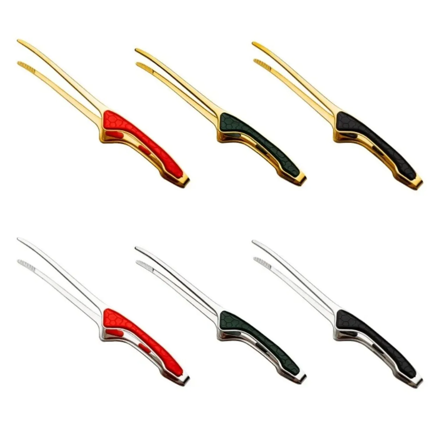 Non-Stick Stainless Steel Barbecue Tongs Anti-scald Anti-slip Steak Tongs Non-Slip Grip Kitchen Tongs for Cooking image 3