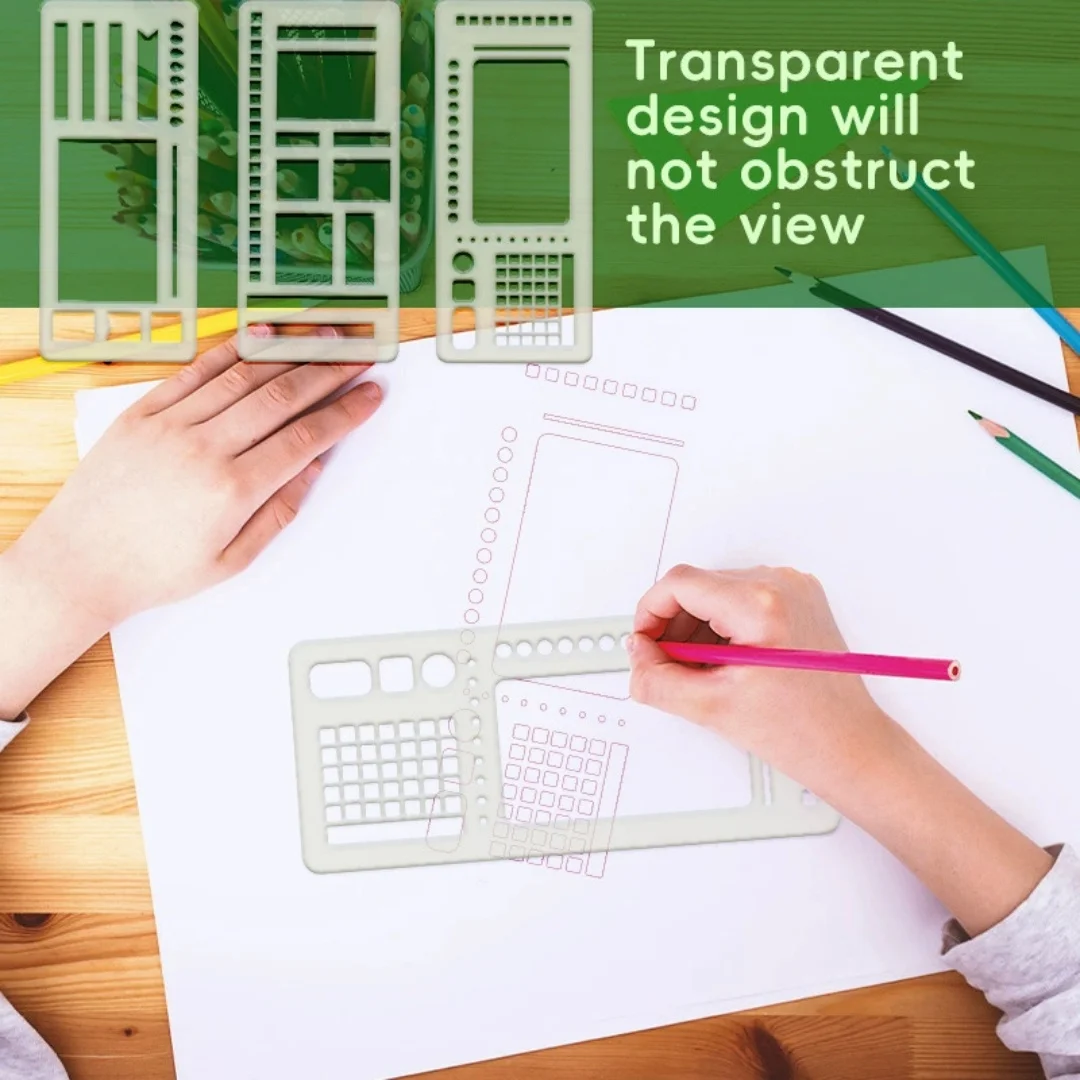 3 قطعة/المجموعة قابلة لإعادة الاستخدام قوالب بلاستيكية الإستنسل DIY بها بنفسك سكرابوكينغ المجلات Checklists صناديق خطوط اليومية الاستنسل لوازم الحرفية