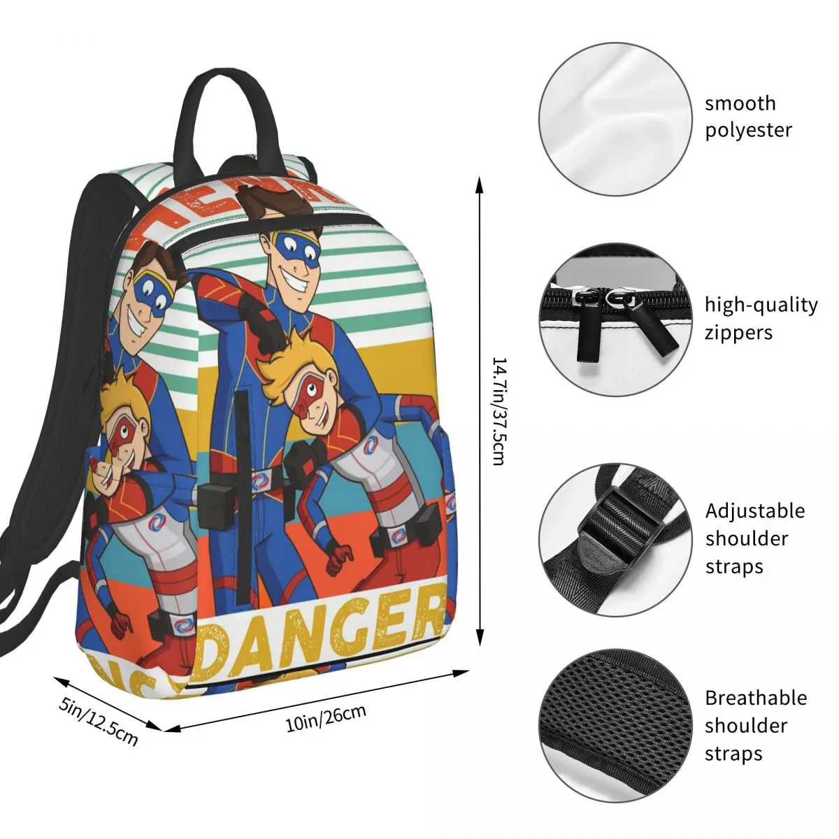 Henry Danger You Always Got Backpack Student BookBag Boys Girls School Bag Laptop Shoulder Bags Men Women