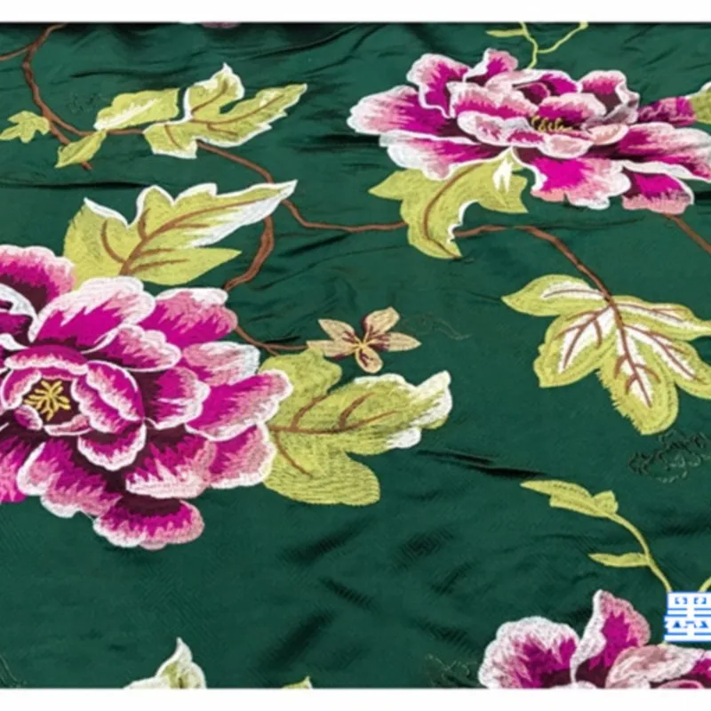 Silk brocade embroidery pure Chinese cheongsam dress fabric suit national style satin