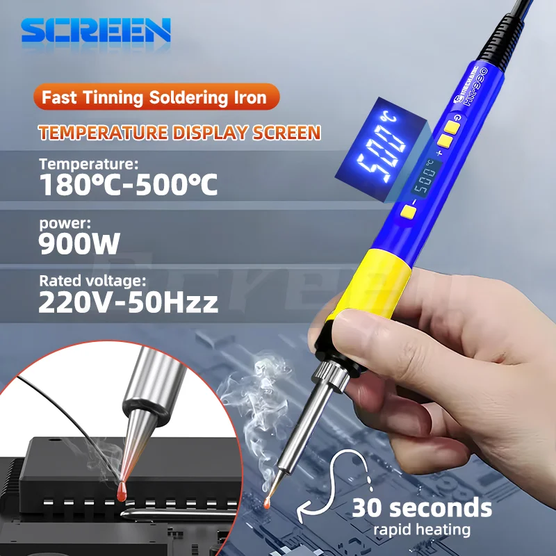 

MECHANIC HK-990 Anti-static Thermostatic Soldering Iron 90W High Power Digital Display For Repairing Solder Tin Rapid Heating