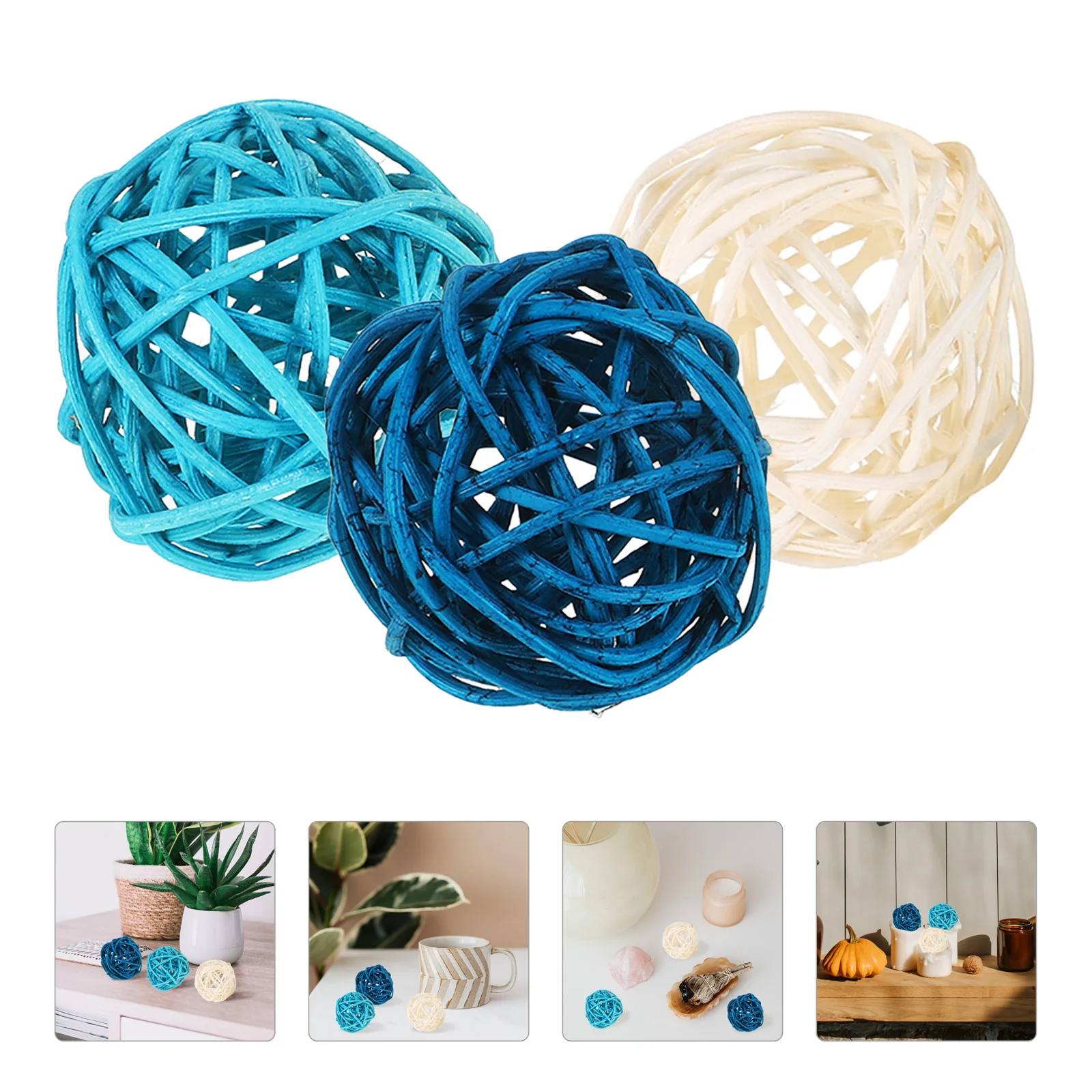 

Aromatherapy Decorative Balls 5cm Plant Handmade Blue Bowl Fillers Rattan Orbs Party Holiday Accessories