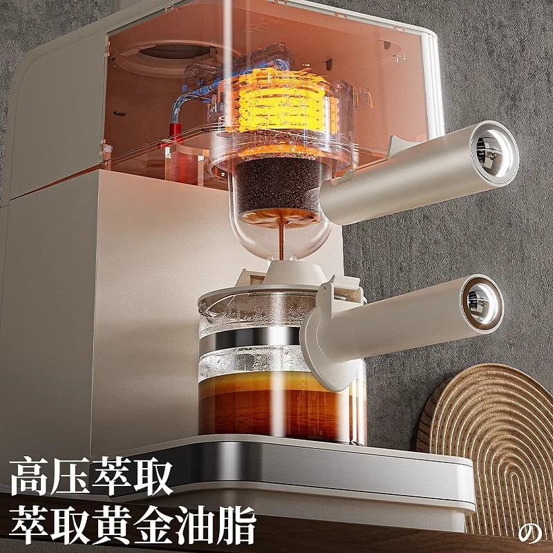 

Retro Italian coffee machine household small concentrated full semi-automatic milk foam