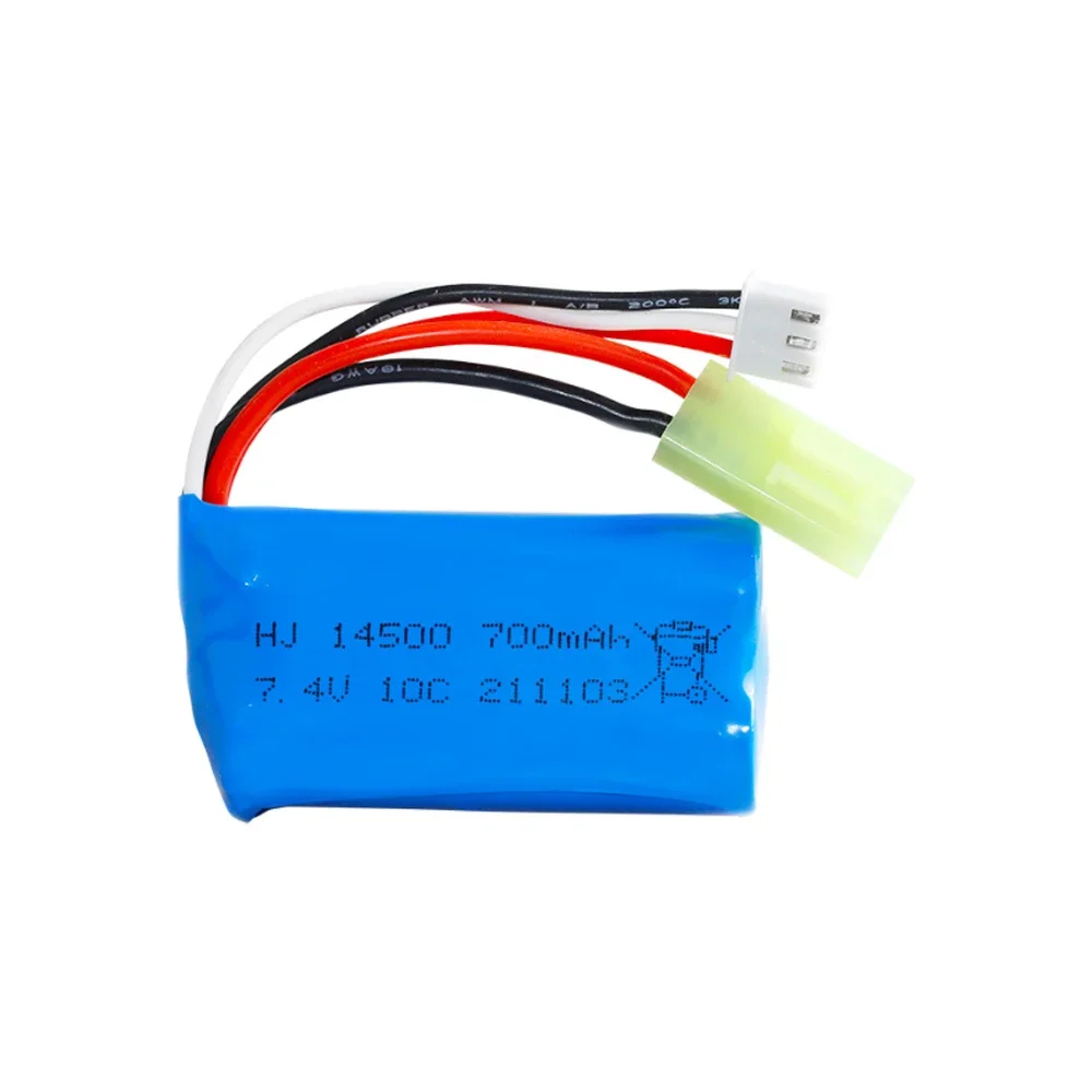 Lithium 7.4V 10C rate 14500 cylindrical battery 700mAh For climbing car remote control electric toy battery with Oda plug