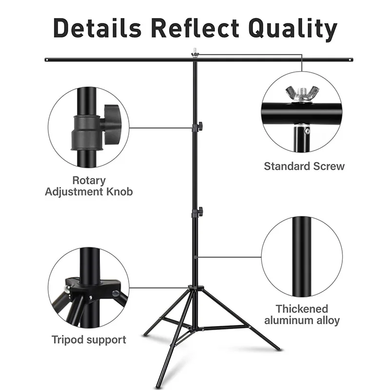 200cm*200cm Background Support with 2*3m Green Screen Chromakey,chrome green backdrop stand with 4Clips for Photoshoot Streaming