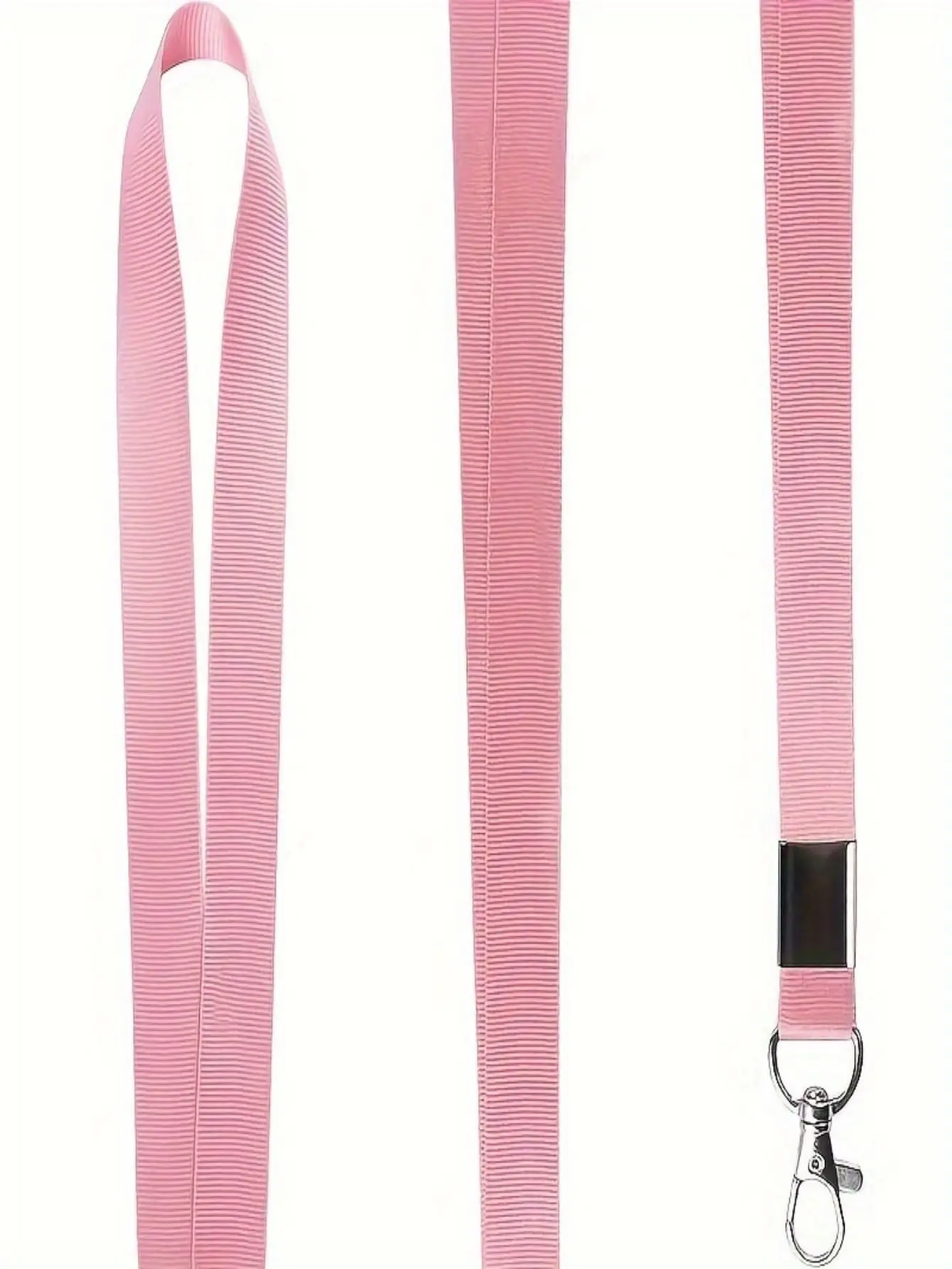 10 Stück langlebige Schlüsselbänder mit drehbarem Haken, flaches Halsdesign für Ausweishalter und Namensschilder – Detail 6