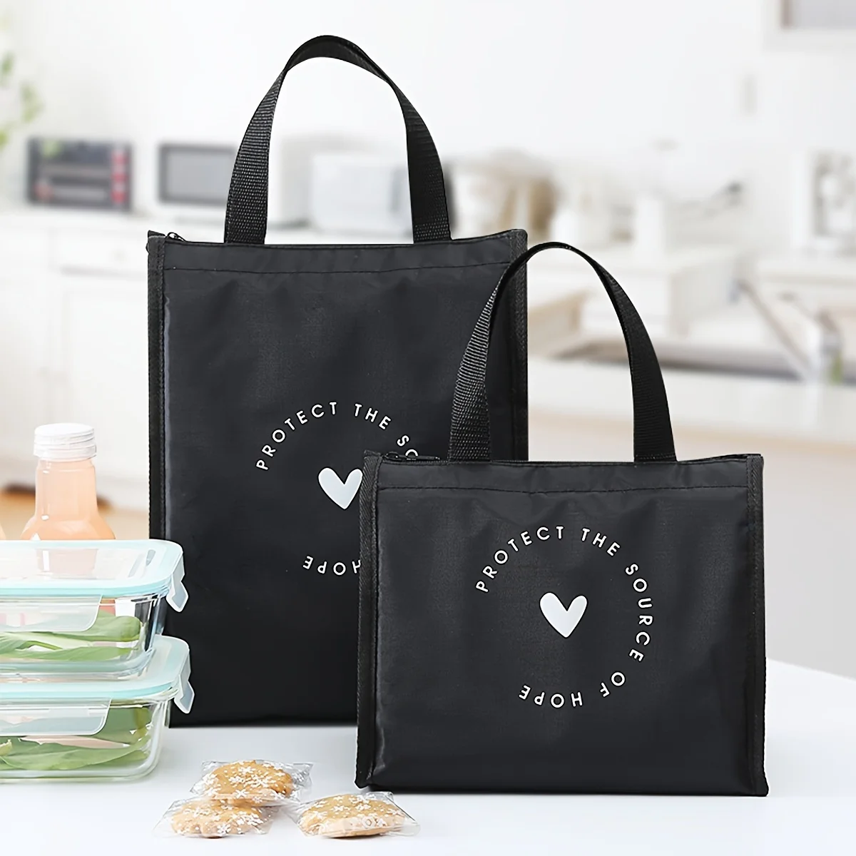 1PC Waterproof Oxford Food Bag Cooler Bag Travel Picnic Pouch Insulation Bag Lunch Bag Bento Bag Food Storage Container