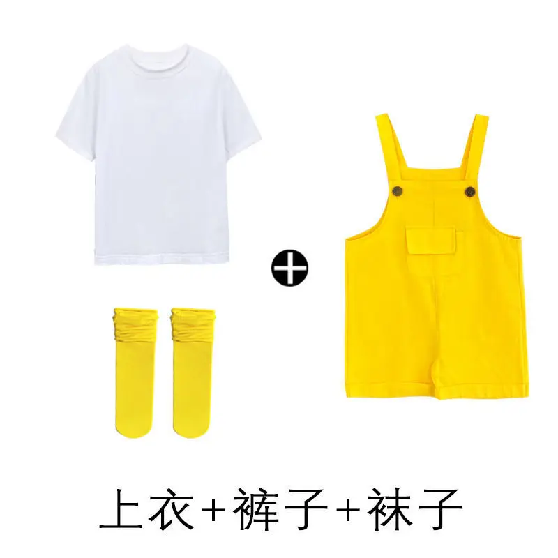 Child Performance Clothes Baby Girl Boys Kindergarten Candy-colored Overalls Cheerleading Graduation Season Photo Class Uniforms