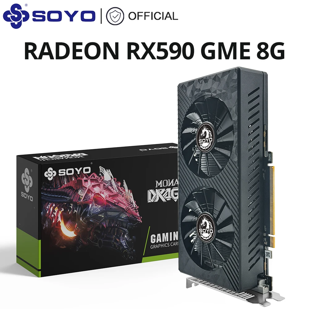 بطاقة رسومات الألعاب RX590 ، ذاكرة GDDR5 ، 256 بت ، PCIE3.0 x 16 ، HDMI و DP ، وحدة معالجة الرسوميات لأجهزة الكمبيوتر المكتبية ، جديد ، 8G