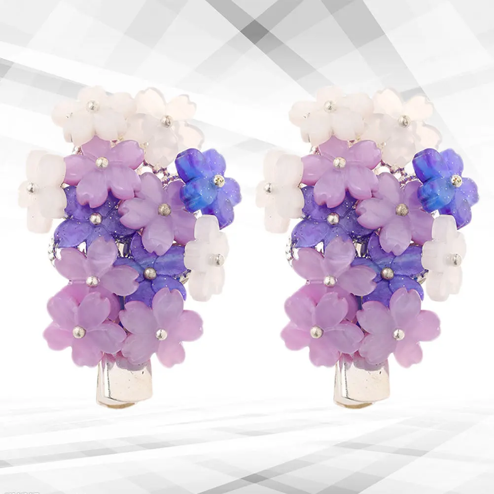 

Beautiful Flower Hairpin Resin Metal Lightweight Durable Decorative Hairpin for Woman Girl Holiday Travel Beach Small Floral