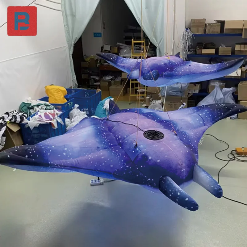 

Inflatable stingray with blower, outdoor shopping mall square large-scale event decoration prop, can be hung
