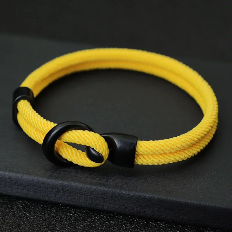 Mode Seil Armband Männer Doppel Schicht Outdoor Camping Armband Homme Zubehör Überleben Paracord Armband Geschenk Für Ihn