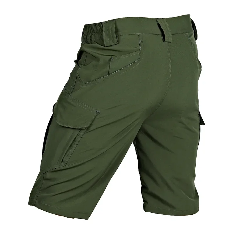 Quick Drying Tactical Shorts Men Summer Waterproof Wear-Resistant Multiple Pockets Breathable Thin Military Cargo Pants Male