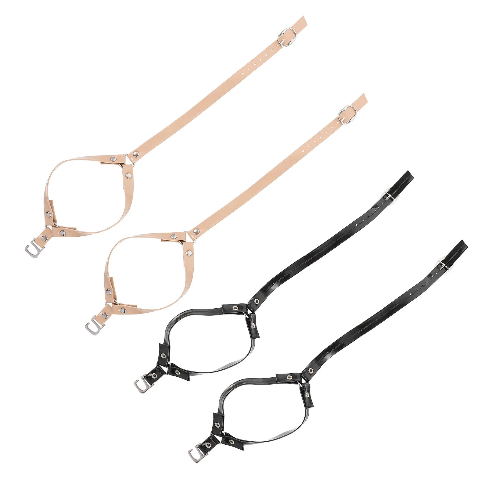 2 أزواج عالية الكعب تحديد أشرطة الحذاء قابل للتعديل بولي Triangle مثلث حزمة مشبك معدني المضادة للانزلاق أربطة الحذاء حذاء نسائي بكعب عالٍ #6