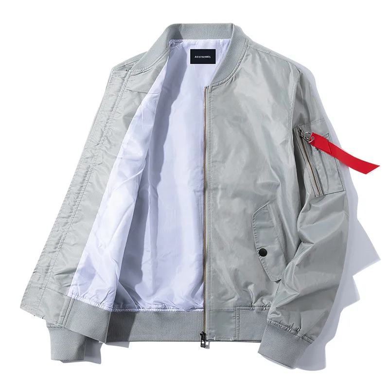 Chaqueta Bomber de béisbol para hombre, abrigo de talla grande S-8XL, 7XL MA, Color sólido, a la moda, novedad de primavera y verano, 2024