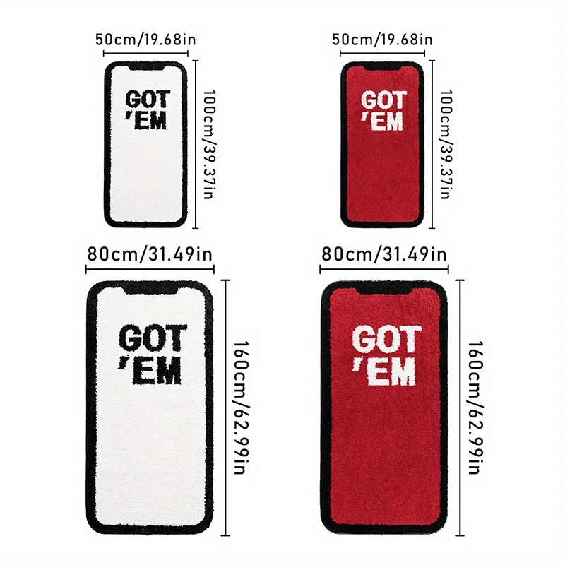 VIKAMA غرفة نوم السرير مرحاض سجادة ضد الإنزلاق الأحمر الإبداعية توقيع الشاشة حصلت على لي السجاد غرفة المعيشة الديكور أفخم السجاد