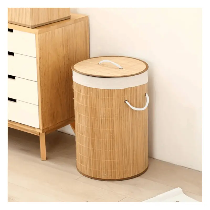 CESTO PARA ROPA SUCIA DE BAMBÚ