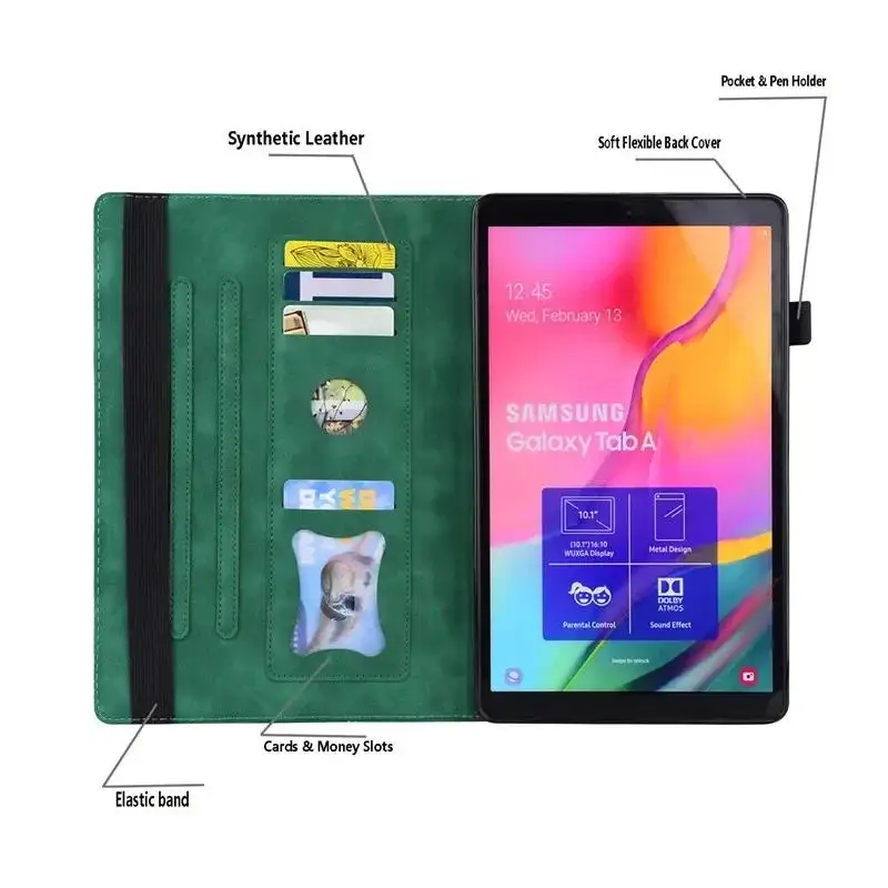 Shockproof PU Leather Tablet Case for Lenovo Tab K11 Plus 2024 TB352FU TB352XU 11.45 inch with Card Slot Stand Case 3
