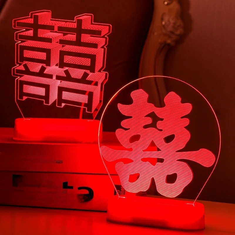 Palabras de boda adornos creativos luces luminosas LED tridimensionales