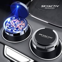 Car Ashtray Cigarette Ash Holds Cup LED Light Automotive Ashtray For Mazda 2 3 5 skyactive cx3 cx4 cx5 cx30 mx5 Auto accessories