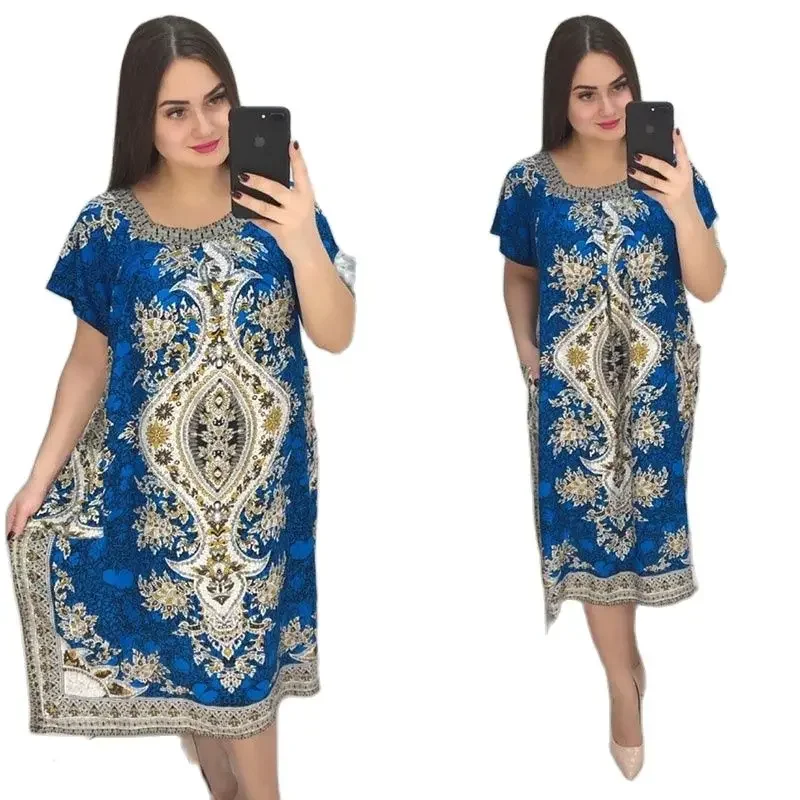 

2311-6New Design Women Nightgowns & Sleepshirts Large Faux Silk Short Sleeve Floral Rayon Lace