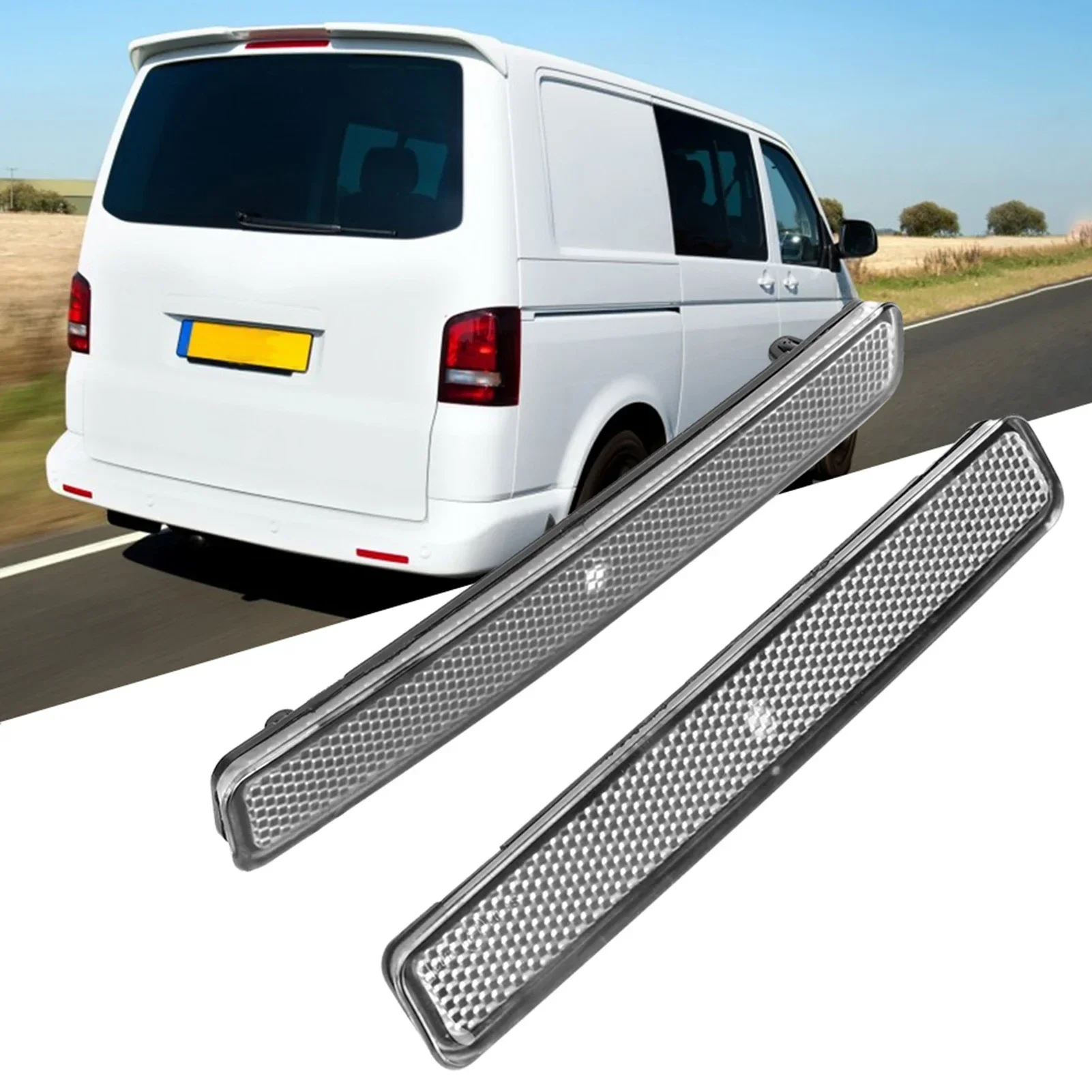 1 Pair Of Rear Bumper Reflector Assembly Light Fit For T5 Transporter 2003-3011 7E0945105