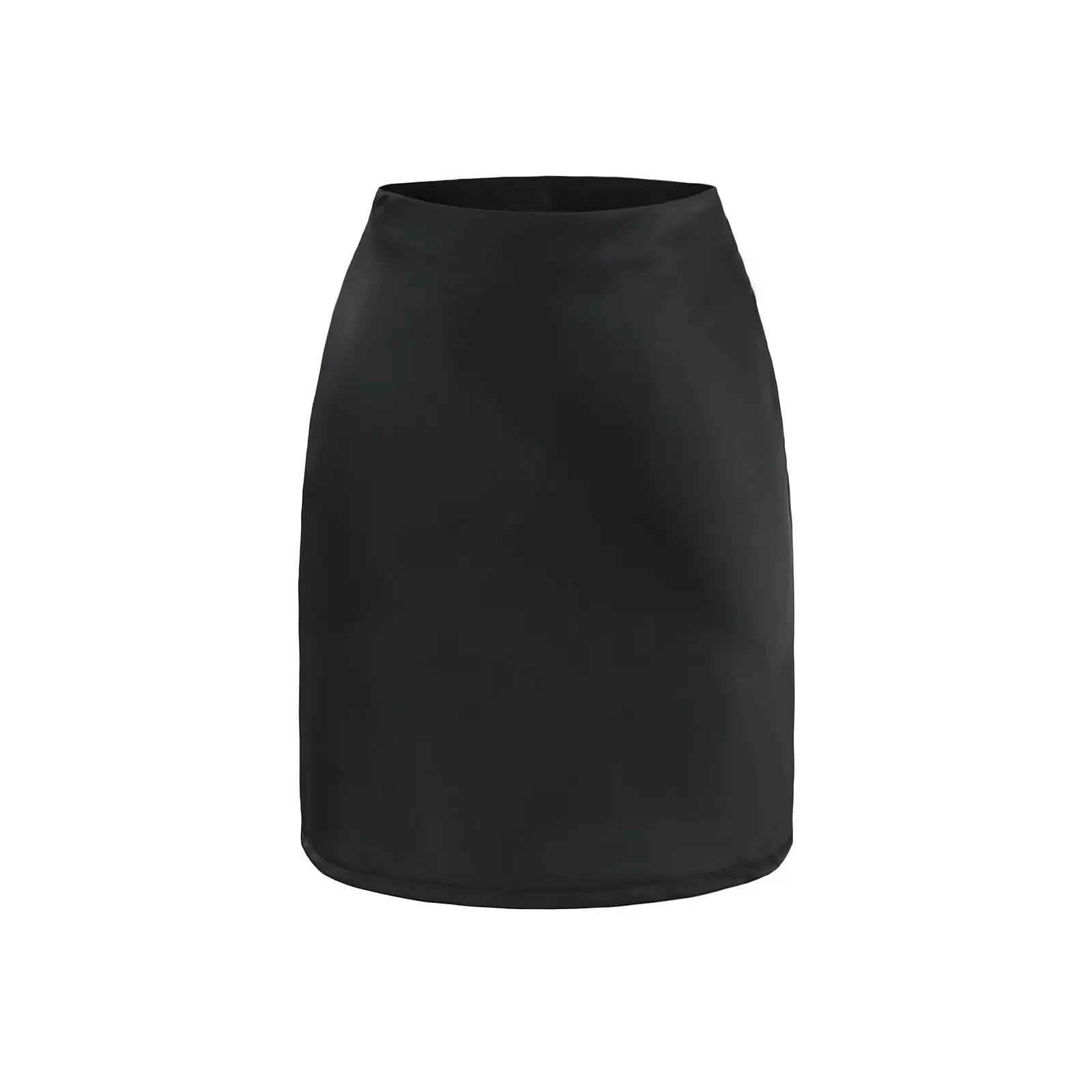 Spódnica z satyny acetatowej z wysokim stanem, damska, dopasowana, typu bodycon, z niewidocznym zamkiem błyskawicznym, modna na lato.