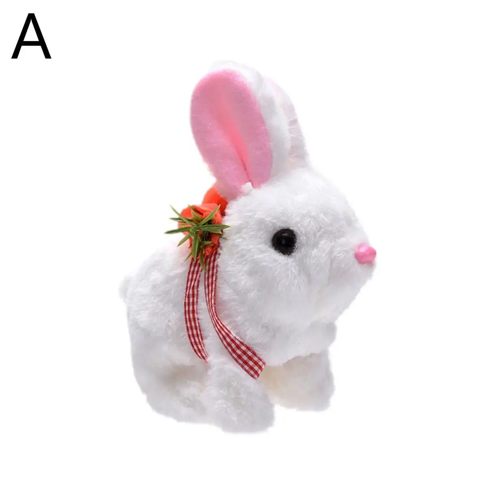 Juguete de conejo para golpear, orejas de movimiento para caminar, interruptor de nariz, conejito de peluche, conejo para caminar, juguete de peluche, regalo para niños pequeños, nacimiento A4y6