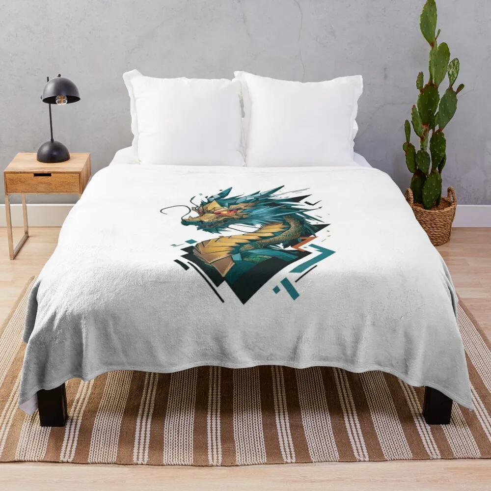 

Abstract Dragon Throw Blanket Soft Plaid Bed covers Baby Blankets