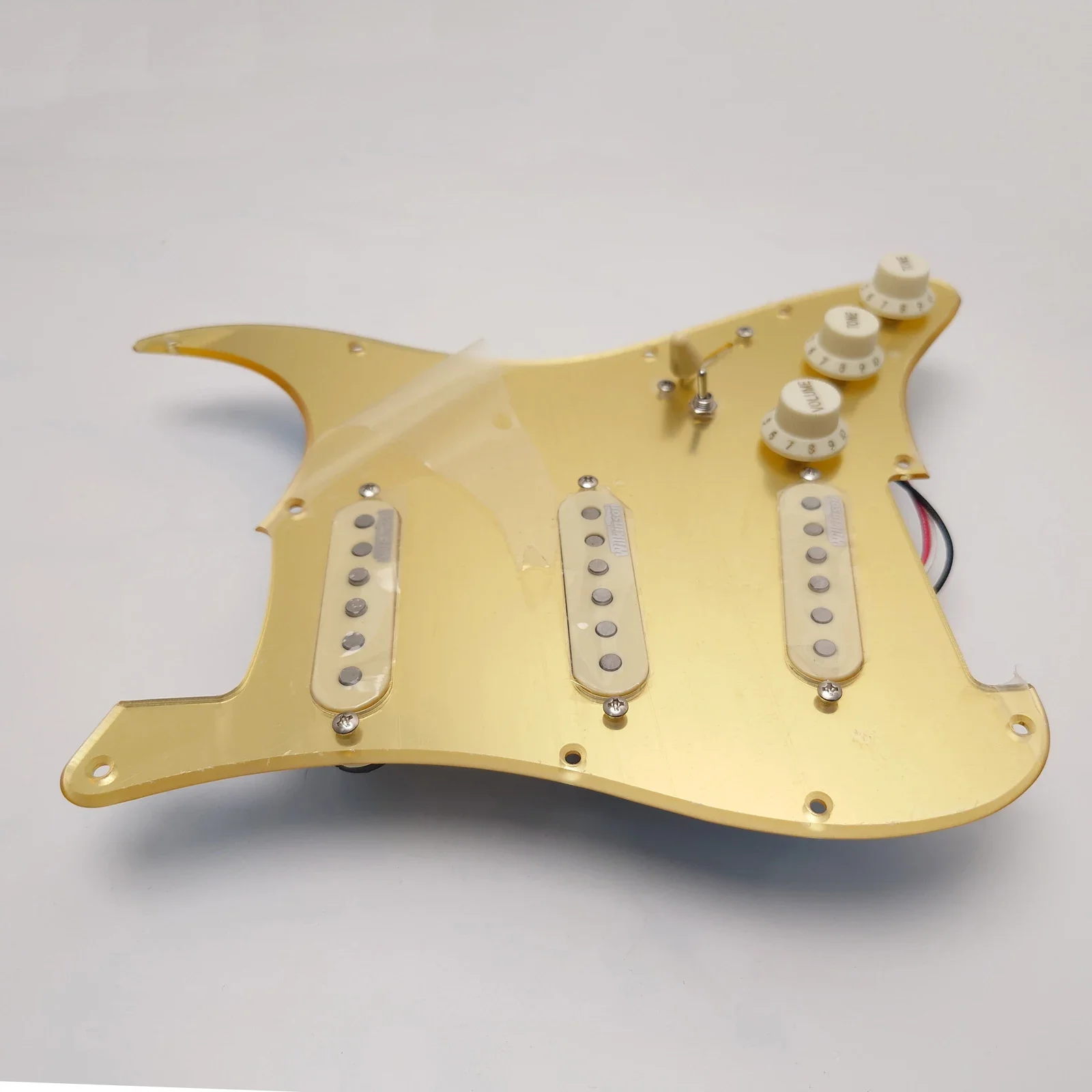 SSS Guitar Prewired Loaded Pickguard Alnico 5 Single Coil Pickups Set for ST Electric Guitar Replacement Parts