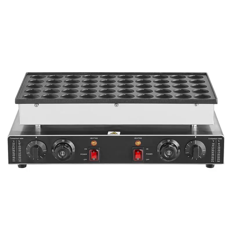 Mini-machine à crêpes 1700 W avec double contrôle de température, 43 mm, 50 pièces, modèle commercial néerlandais, idéale pour cuisines et restaurants