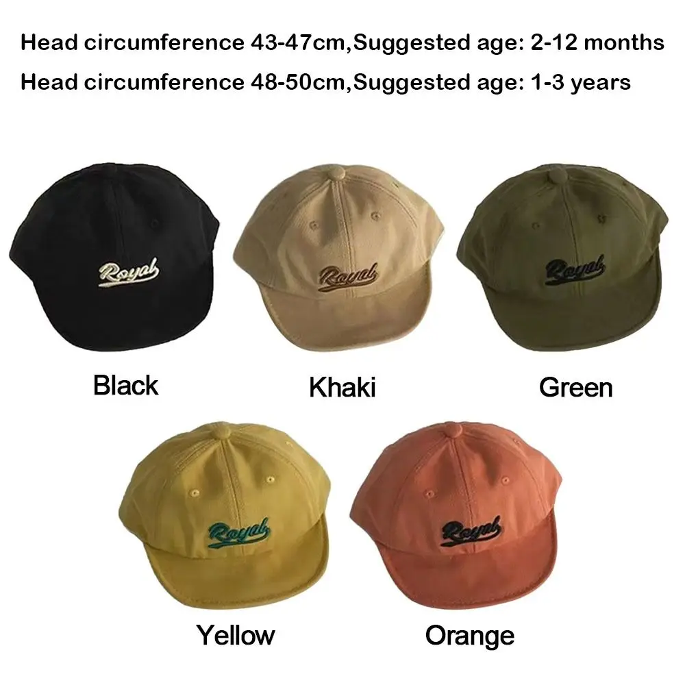 قبعات للأولاد والبنات بلون سادة قبعة للأطفال مطرزة بحروف من القطن والبوليستر قبعة بيسبول للأطفال قبعات بلغت ذروتها