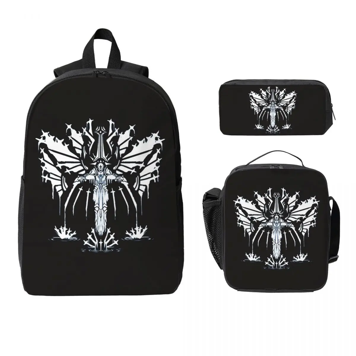 Ultrakill Game Backpack Student BookBag School Bag Laptop Shoulder Bags 3ps Insulated Lunch Bag Pencil Case