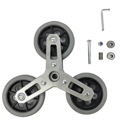 Trolley Natural Rubber Wheel Cart Climbing Stairs Shopping Cart Triangle Luggage Wheels Shopping Cart Trolley Casters