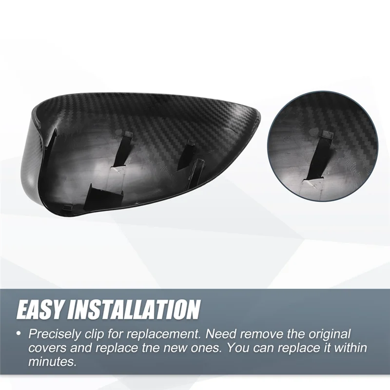 

Car Rear View Cover Side Mirror Cap Carbon Fiber For Fiat 500 2007-2023 Mirror Guard Cover Trim 735452185 735452186-A67F