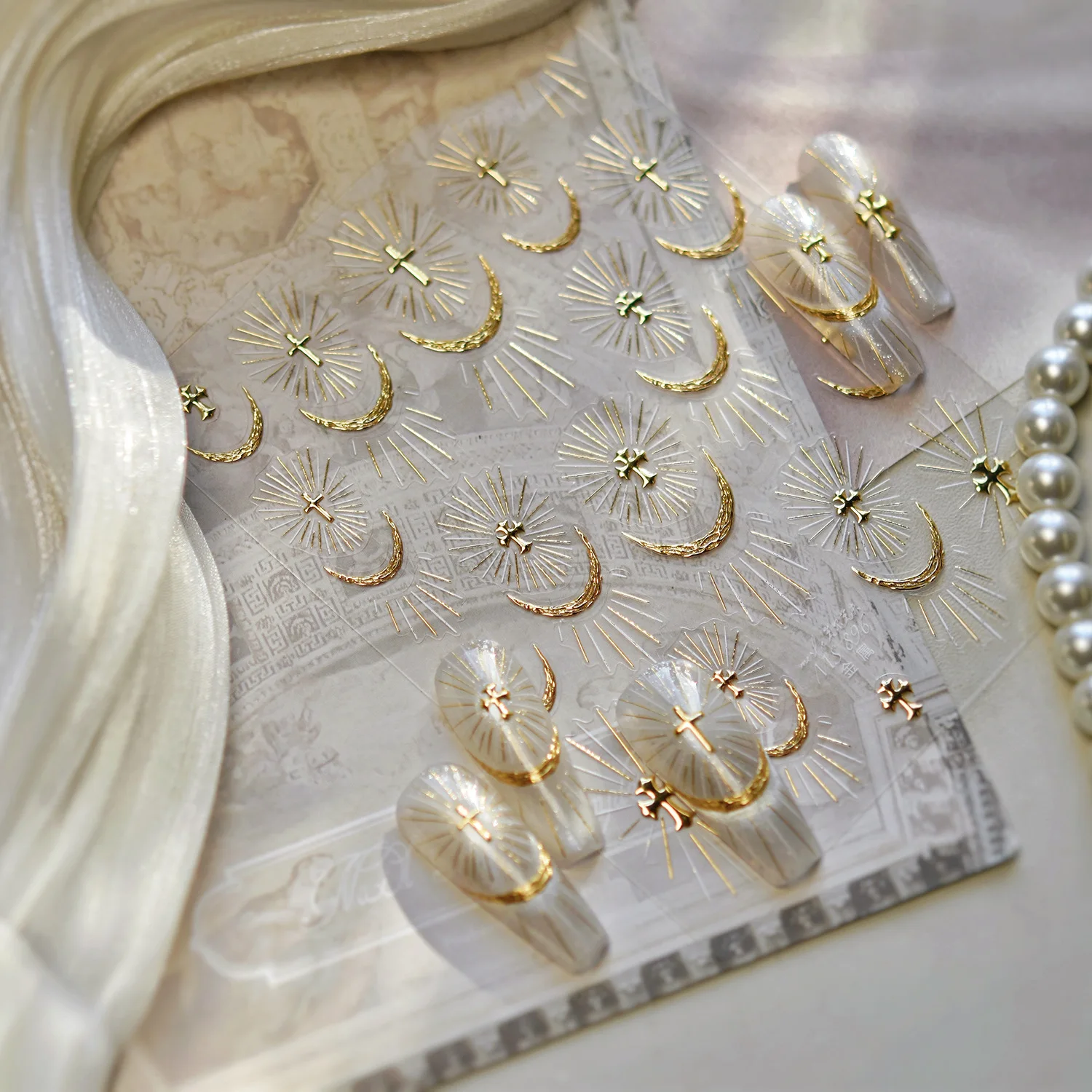 اختيار مسمار ثلاثية الأبعاد زينة ملصقات بريق الإلهي أوراكل الضوء المقدس مسمار الفن اكسسوارات ملصقات DIY بها بنفسك لاصق مانيكير الشارات