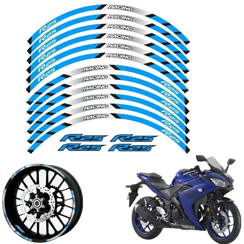 

Запчасти для мотоциклов Yamaha YZFR25 R25, контурное колесо, украшение, наклейка-B MOto
