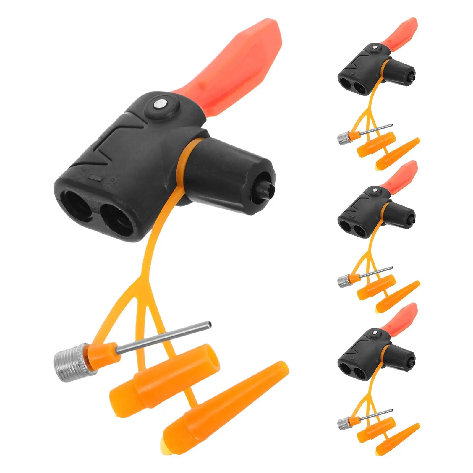 

4 Pcs Inflator Nozzle Bike Pump Adaptor Air Replacement Adapter French Mouth Head