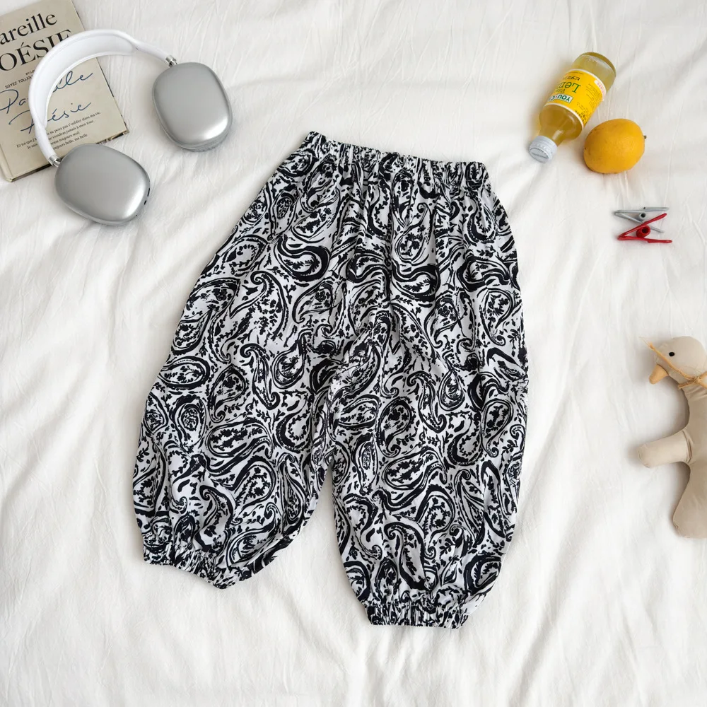 Kinder Sommer Anti-Mücken-Hose Jungen Mädchen Atmungsaktive Bedruckte Haremshose Lockere Bloomers für 2-9 Jahre Kinderkleidung – Detail 6