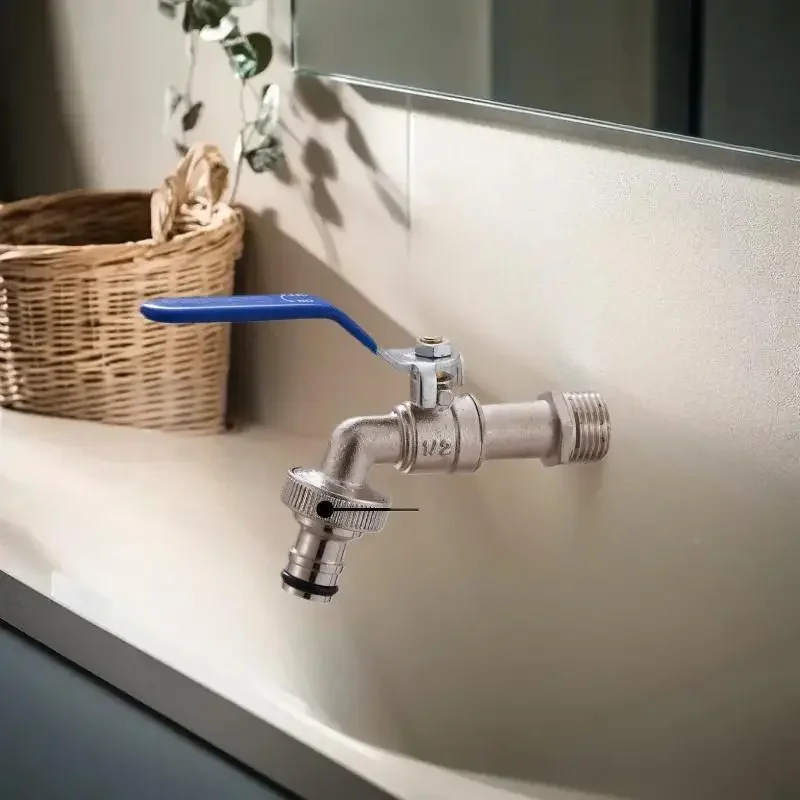 

Приятный садовый кран из цинкового сплава с двойным соплом; Цельный синий смеситель для ванной комнаты для промышленного и внутреннего орошения