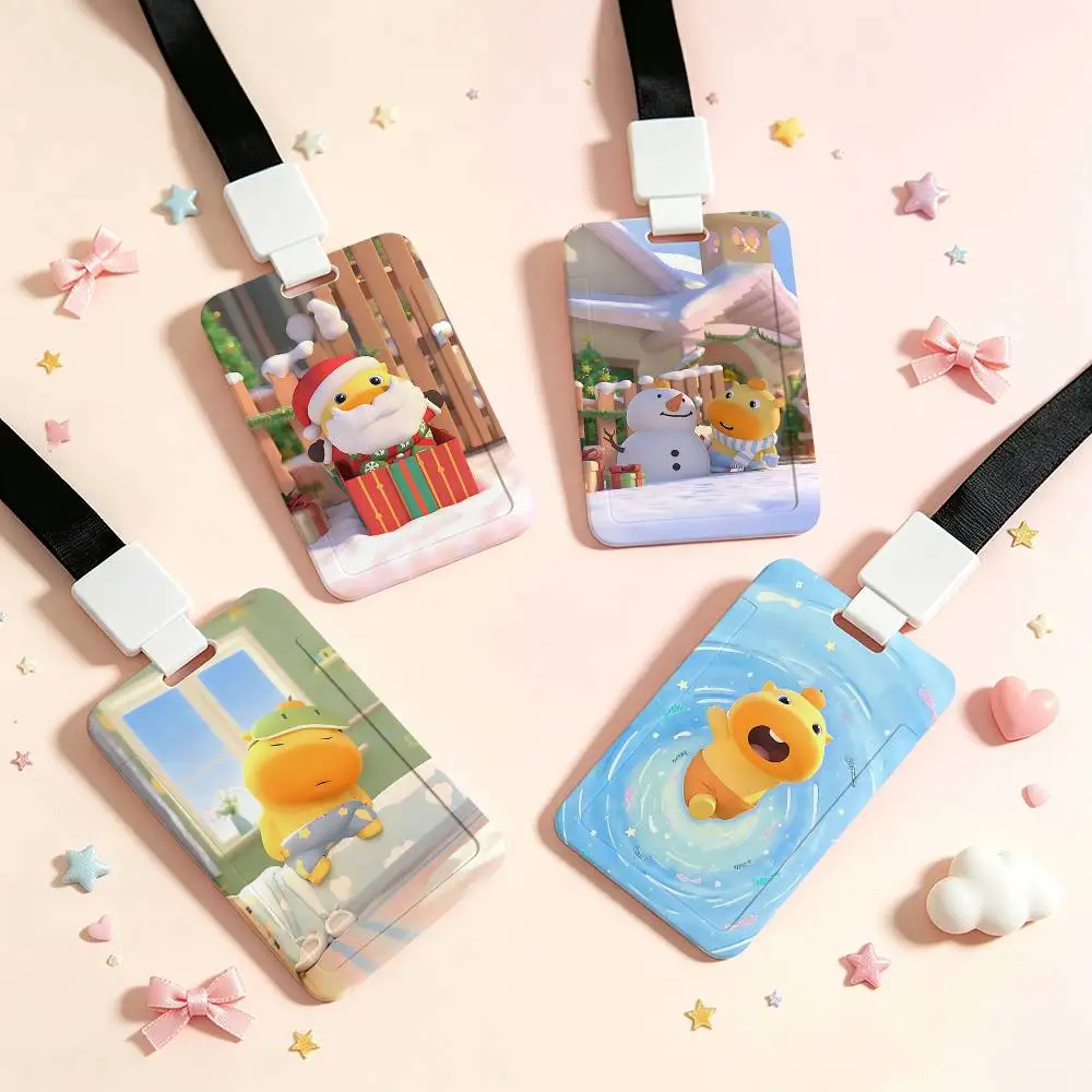 Capybara Lulu Employee ID Badge With Name Tag, Lanyard, High-end Work Badge, Card Holder, Student ID Badge