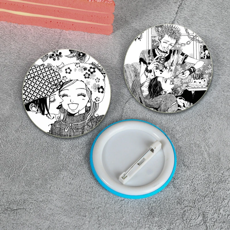 58/44/32MM Anime Cartoon Figure Nana Brooches Cosplay Exquisit Badge for Collar Backpack Hat Accessory Handmade Enamel Pin