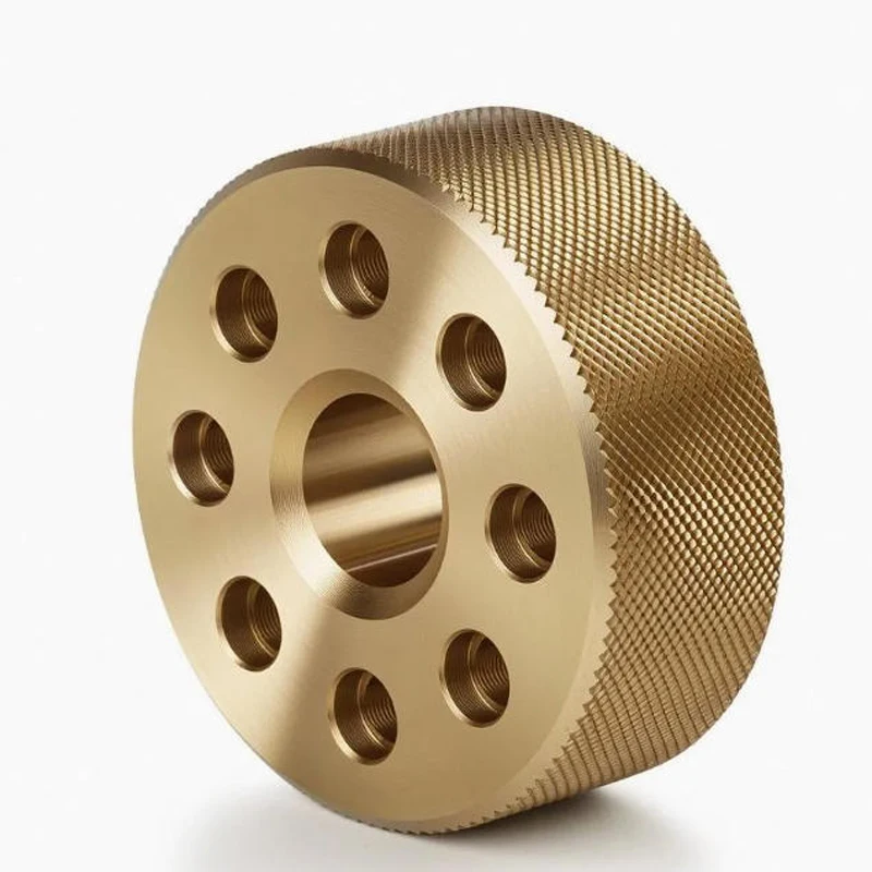 Customized Knurled Brass CNC Machining Parts for Aerospace Plumbing & Industrial Applications