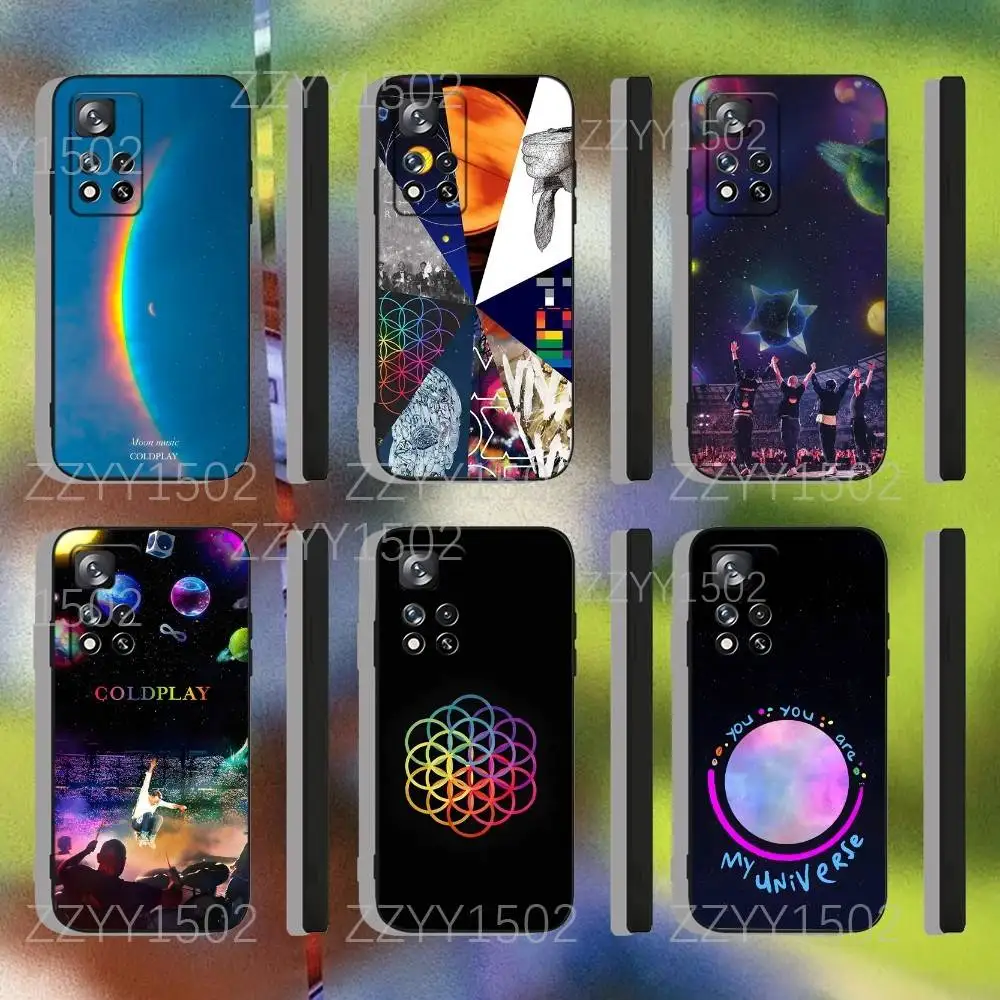 

C-COLDPLAY-eS Moon Music Phone Case For Samsung S25,S24,Ultra,S20,S30,Plus,S22,S23,Ultra,Plus,5G Black Silicone Soft