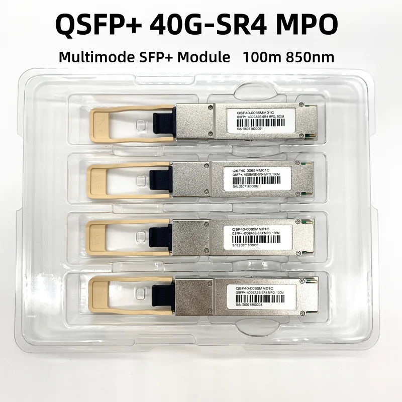 40G100m SFP QSFP+ MPO/MTP port 850nm 100m/ SR4 motulimode Optical Transceiver Module MMF for Ethernet Switch