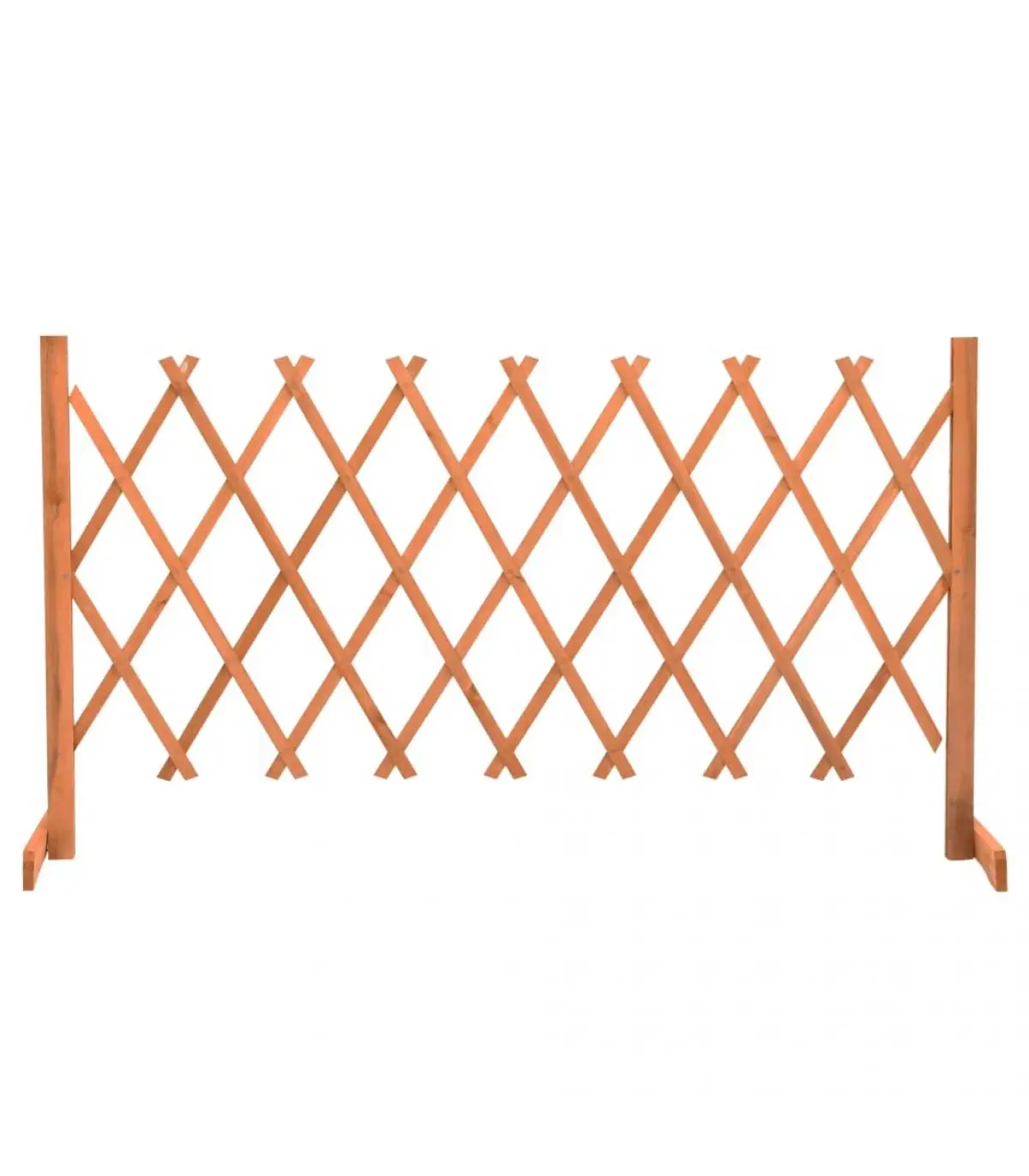 Fencing panels garden fence lattice solid wood fir orange 150x80 cm