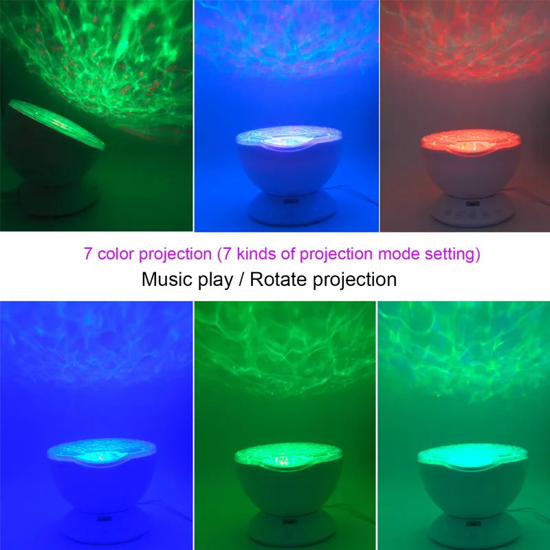 Ozean Welle Projektor Led Nachtlicht Mit Musik Player Fernbedienung Bunte Cosmos Stern Luminaria Für Kind Romantische Hypnose