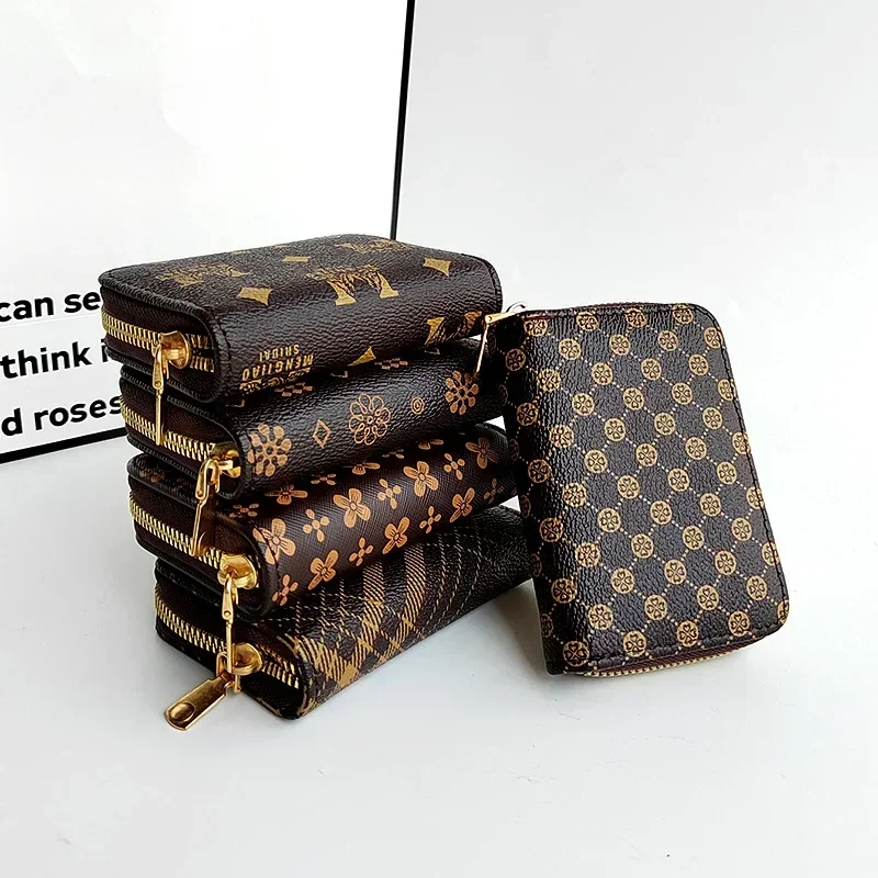 

Новый классический женский короткий кошелек с принтом, карман для нескольких карт, портативная сумка для карт, женский кошелек Feminina Trend, держатель для карт